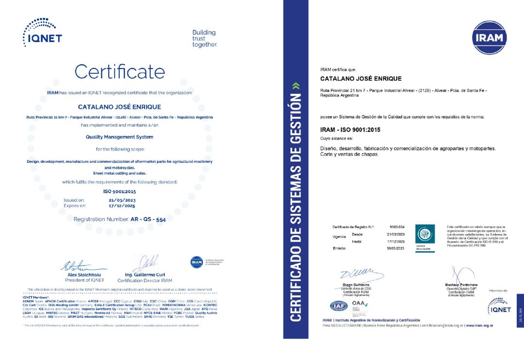 Certificacion Iram